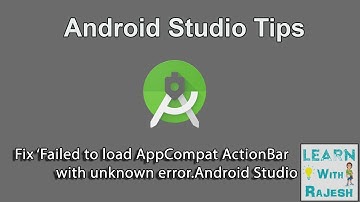 How to fix "Failed to load AppCompat ActionBar with unknown error" (Solved)