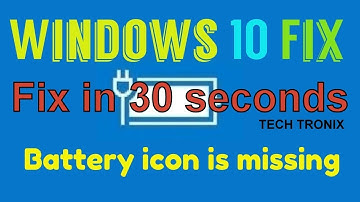 Battery Icon disappeared from Notification Area Windows 10 / 8 Howtosolveit