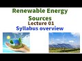 Course/Syllabus Overview on Renewable Energy Sources Open Elective VTU Course Outcome 18EE653 BE 6th