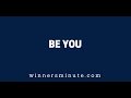 Be You | The Winner's Minute With Mac Hammond