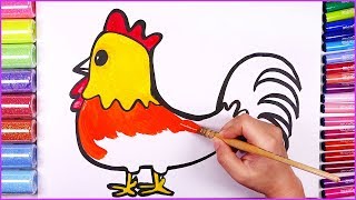 Rooster coloring and drawing Learn Colors for Kids ⎮ KIDKIDS TV #kids Profile