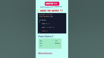 C++ Quiz ❓🔷 Bitwise operator on float value #cpp #coding #learncpp #programminglanguage #coder #cs