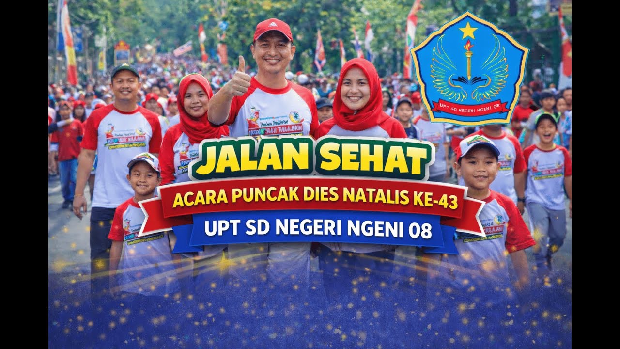 Live Streaming Jalan Sehat sebagai Acara Puncak Dies Natalis ke-43 UPT SD Negeri Ngeni 08