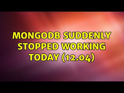 MongoDB suddenly stopped working today (12.04) (2 Solutions!!)