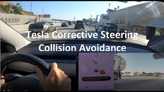 Tesla Autopilot Collision Avoidance in Action