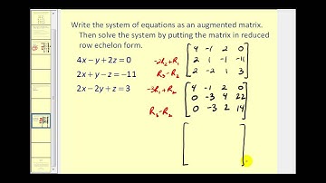 Augmented Matrices: Reduced Row Echelon Form (update)