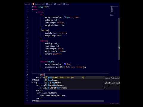 Make a glowing button using HTML & CSS