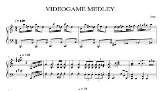Video games medley  Piano Sheet Music screenshot 1