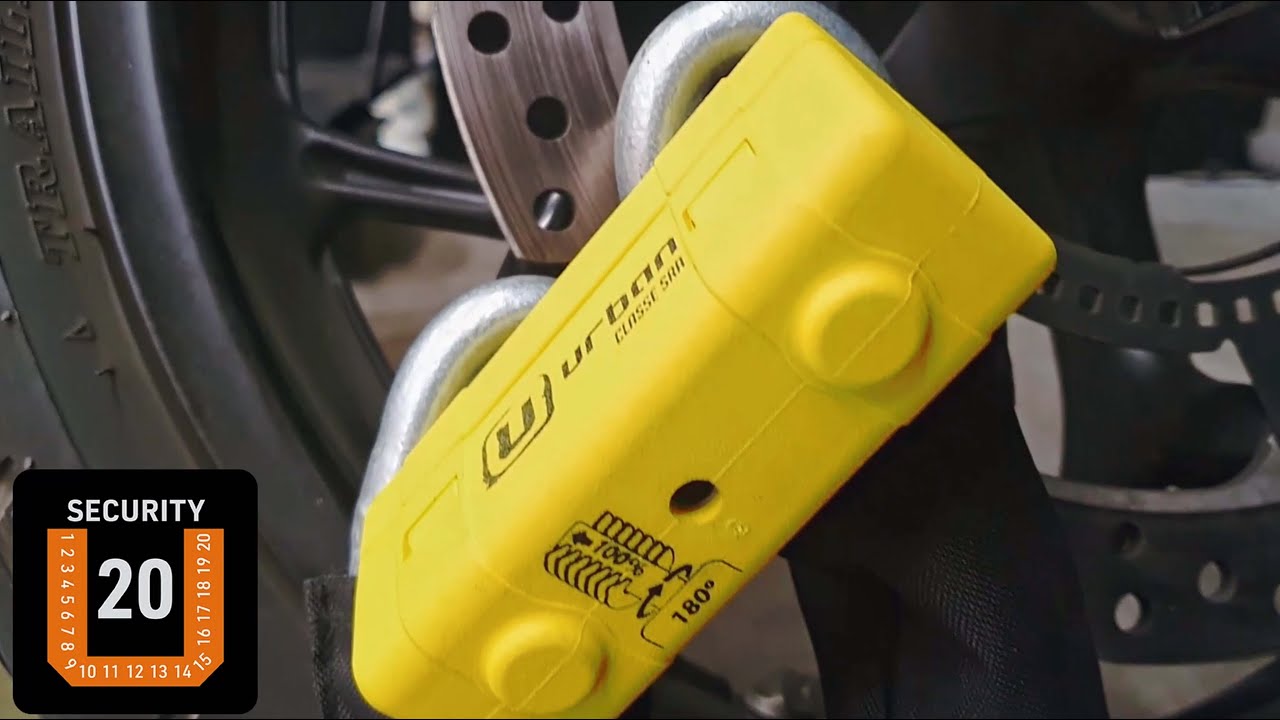 URBAN U9DY Antivol Moto Bloque Disque Mini U Homologué SRA