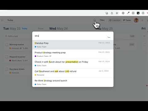 Search for tasks in Ellie (ellieplanner.com)