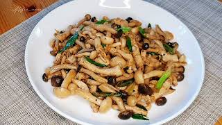 [ mushroom with chicken recipe ] stir fry chicken with shimeji mushrooms in black pepper | 雞肉炒鴻喜菇 screenshot 5