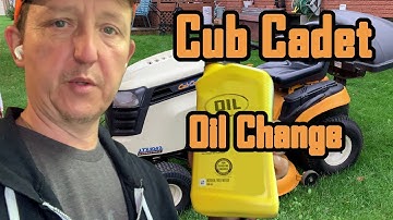 Oil Change Cub Cadet 1042 Lawn Tractor. 596cc Kholer Engine. Super Easy.