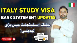 Italy Study Visa Bank Statement Update 2026 | Bank Statement Mein Kitne Paise Hone Chahiye?