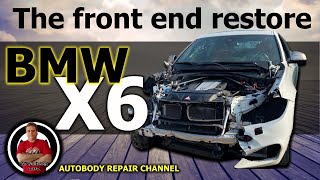 BMW X6 M. The front end repair. Ремонт переда.