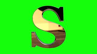 Alphabet S 3D Text Green Screen Loop Animation Stock Footage Hd - Free Download Stock Footage