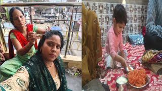 Today I Got My Sister To Apply Mehendi On My Hair And My Brother-In-Law Brought Me Curd Jaleb...