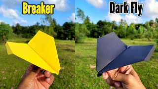 Dark Fly vs Breaker Paper Planes Flying Comparison and Making | Best Flying Origami Aircrafts