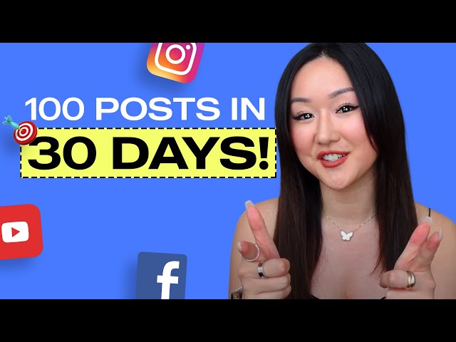 How to Create Consistent Content on Social Media (100 posts in 30 days!) class=