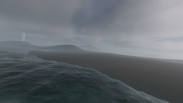 Unity3d 2023 HDRP volumetric water and clouds island wip.