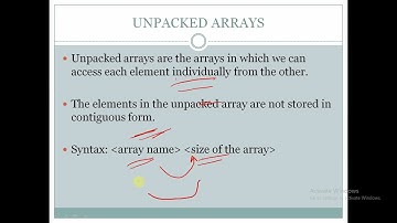 MEMORIES IN SV(PACKED AND UNPACKED ARRAYS)
