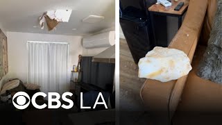 Large chunk of ice crashes through Whittier man's roof