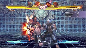 SFxT Heihachi Combo 1: 403dmg cross rush to Steve meterless