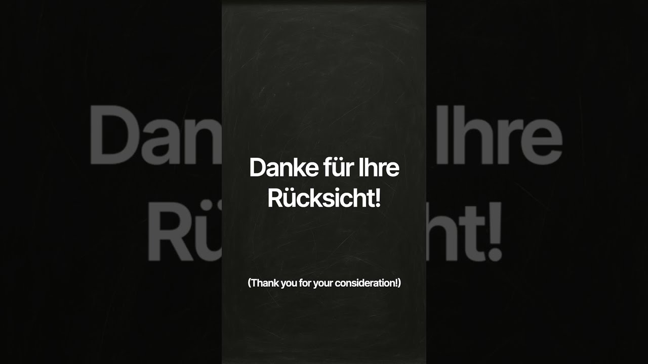 Danke F R Ihre Cksicht 