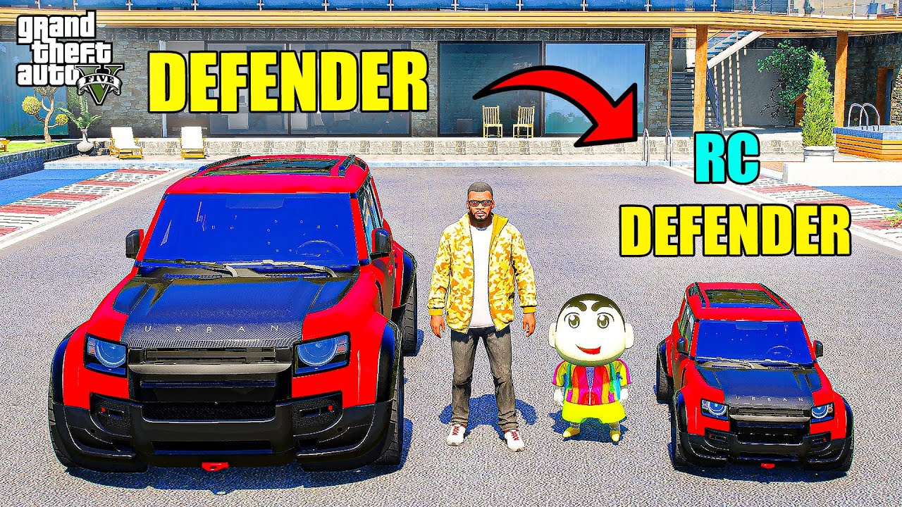 Franklin Defender VS Shinchan Mini Defender in GTA 5 | JNK GAMER