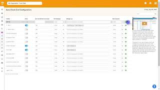 How to configure a time clock to automatically clock employees out