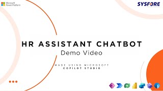 Hr Assistant Chatbot Demo Using Microsoft Copilot Studio Sysfore