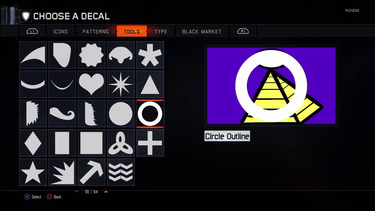 Bo3-How To Make illuminati Pyramid Emblem.