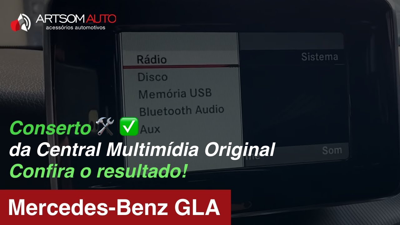 Mercedes-Benz GLA - Conserto tela | monitor multimídia - ArtsomAuto