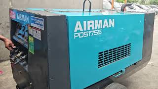 Kompresor Airman PDS 175 engine isuzu kapasitas 7 bar | Jual beli 082260088165