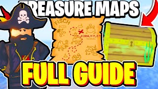 How To GET USE TREASURE MAPS In Fisch FULL GUIDE How To Find Fix Treasure Maps Fisch Roblox