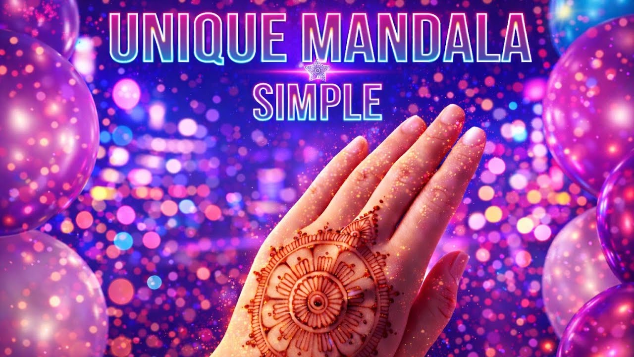 Simple and unique Trendy Minimalist Mandala for Beginners #mehendi #mehendidesign #henna #bridalmehe