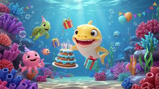🎵 Baby Shark Birthday Party Song | kids nursery rhymes | Baby Song, Fun Birthday Celebration 🦈🎂