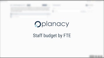 Staff Budgeting by fte  - Planacy Demo