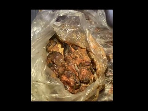 მატლებით სავსე გახრწნილი ხორცი ბათუმის მაღაზიაში