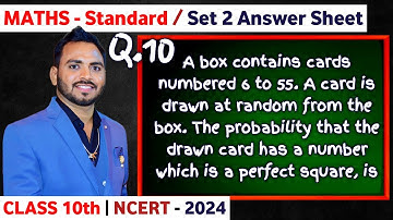 Box contains cards numbered 6 to 55. A card is drawn at random from the box