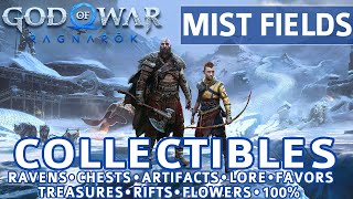 God of War Ragnarok - Mist Fields All Collectible Locations (Chests, Artifacts, Ravens) - 100%