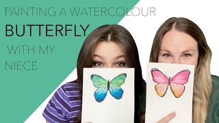 Painting A Watercolour Butterfly With My Niece!