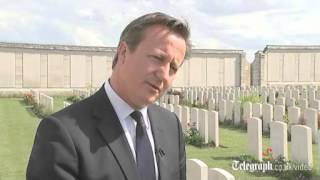 David Cameron visits war graves for WW1 centenary
