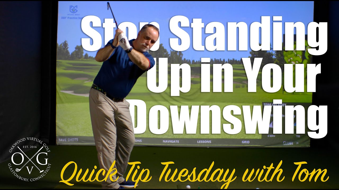 Stop Standing Up in Your Downswing - YouTube