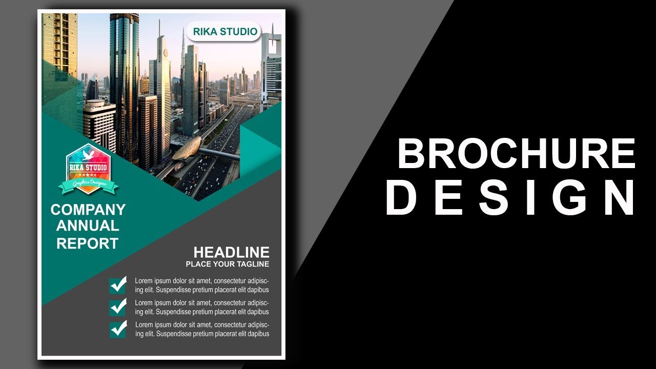 Cara membuat Brosur  di  photoshop  Business Brochure 