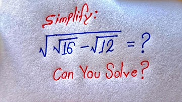 Germany | A Nice Math Square roots problem | How to simplify?