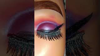 Pink & Blue Cut Crease Eyemakeup| Blue pink cutcrease #tutorial #viral