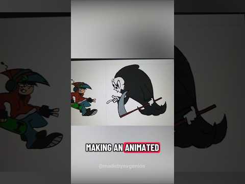 Day 1 of building an animated duo in Blender, Punkboy meets the Grim Reaper. #animation #indiefilm