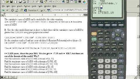 Higher power polynomials using a graphing calculator curve fitting part 6