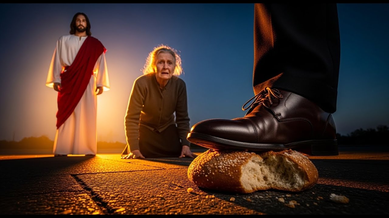 Jésus punit le millionnaire qui a brisé le seul pain d’une vieille affamée