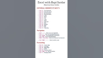 Shortcut key tricks 💡📚🤔 | Basic to Advanced Excel Shortcuts | #exceltipsandtricks #shorts